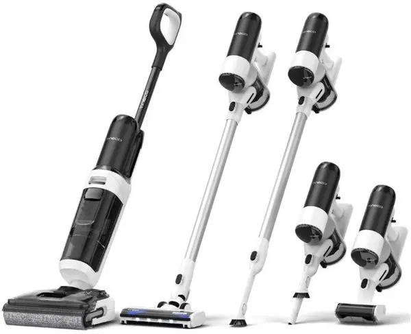 Aspirator Tineco - Floor One S6 Stretch Plus, 5 in 1, alb
