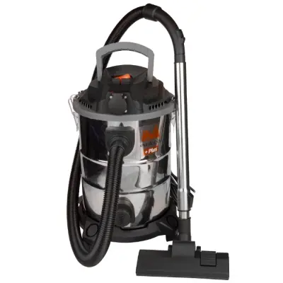 Aspirator umed-uscat VC 1400 EvoTools Plus 683785, 1400W, 25L, rezervor inox, debit 1.7 m3/min, priza scule 2000W, functie suflare si drenare, accesorii incluse