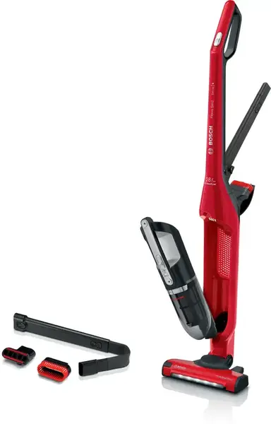 Aspirator vertical Bosch Flexxo Gen2 ProAnimal BBH3ZOO28, 25 AW, Recipient 0.4 l, Autonomie 55 minute (Rosu)