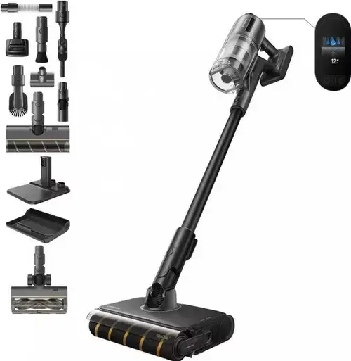 Aspirator vertical Dreame Z30 AquaCycle, 310 AW, 150.000 rpm TurboMotor, Recipient praf 0.6 l, Filtru HEPA, Autonomie 90 minute (Negru)