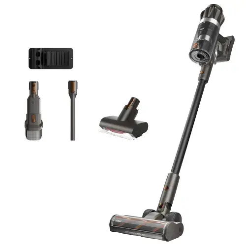 Aspirator vertical fara fir 2 in 1 Samus Cyclone Ultra Pro, 600 W, Control digital cu 3 trepte aspirare, Recipient 0.65 l, Autonomie 83/40/25 min, Putere aspirare 33Kpa (Negru)