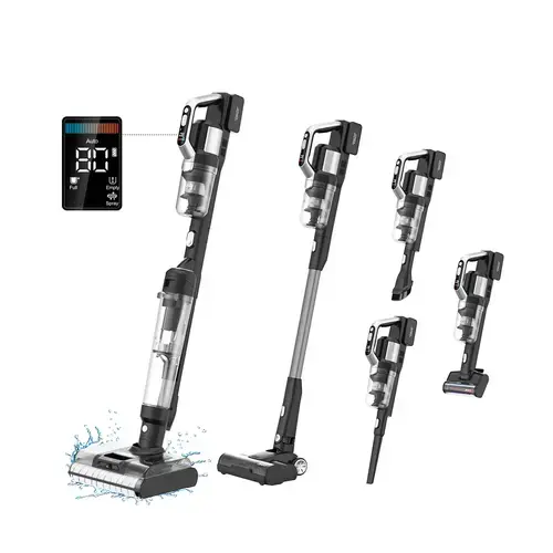Aspirator vertical Jimmy PW11 Pro Max 5-in-1, 460 W, Autonomie 80 minute, Aspirare umeda/uscata (Negru)