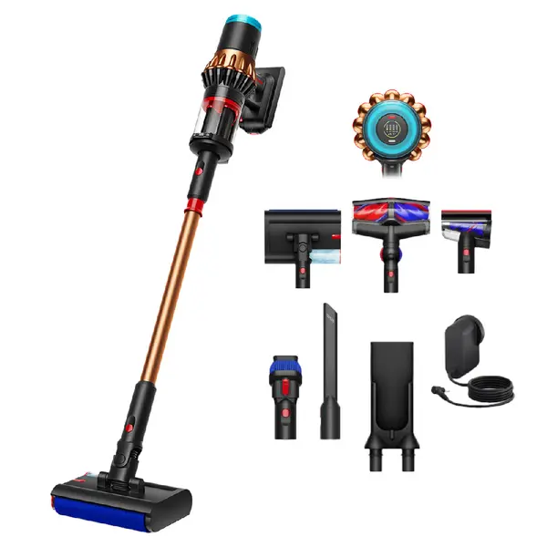 Aspirator vertical pentru curatare uscata ai umeda Dyson V16 Piston Animal Submarine, Matte black/Copper