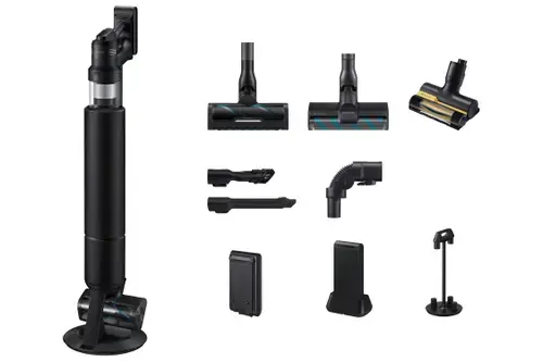 Aspirator vertical Samsung Bespoke AI Jet Ultra, VS90F40DEK/GE, 1300 W, Putere aspirare 400 W, Curatare cu AI, Aspirare ciclonica, Recipient 0.5 l (Negru)