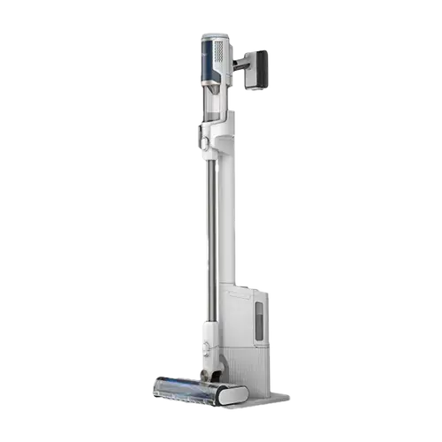 Aspirator vertical Shark Clean & Self-Empty BU3521EU, 240 W, Autonomie 40 minute, Filtru HEPA (Alb/Albastru)