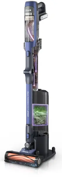 Aspirator vertical Shark - PowerDetect Speed Clean and Empty, IA3241EUT, HEPA, ultramarin