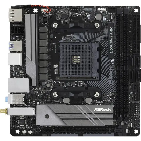 ASROCK Placa de baza Asrock B550M-ITX / ac, chipset AMD B550, Socket AM4, Mini ITX