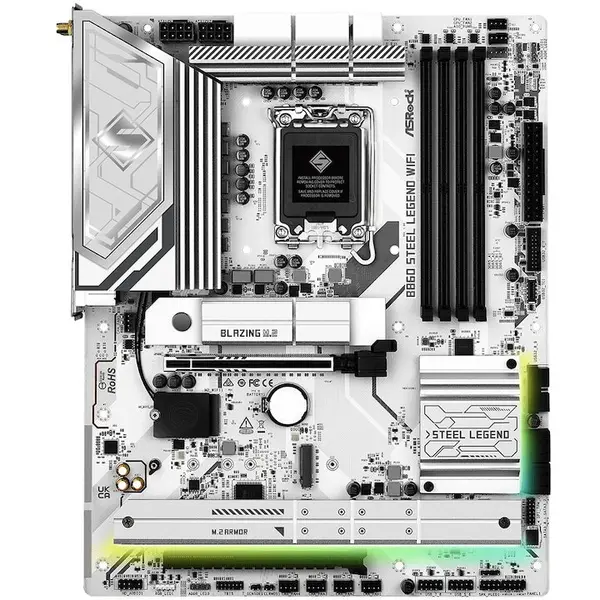 ASROCK Placa de Baza ASROCK B860 STEEL LEGEND WIFI, LGA1851, 4x DDR5, ATX