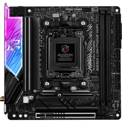 ASROCK Placa de baza ASRock Phantom Gaming B850I LIGHTNING WIFI, AMD B850, AM5, DDR5, mITX