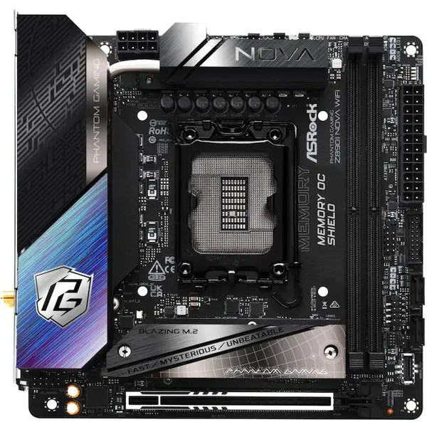 ASROCK Placa de baza ASRock PHANTOM GAMING Z890I NOVA WIFI, DDR5, mITX, LGA 1851, Intel Z890