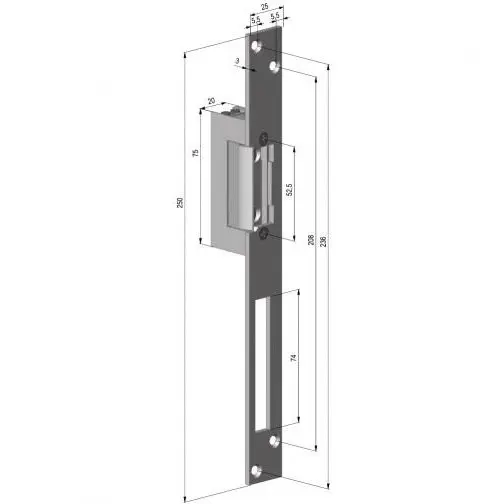 ASSA ABLOY Electromagnet Fail Safe Yale 12vcc 180ma, L