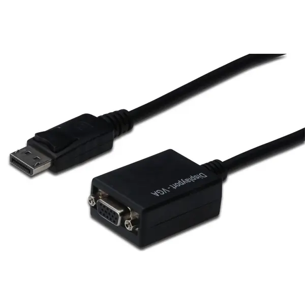 Assmann ASSMANN Displayport 1.1a Adapter Cable DP M (plug)/DSUB15 F (jack) 0,15m black