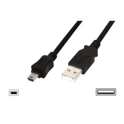 Assmann Connection cable USB A /miniUSB B M/M 1.8 m black basic