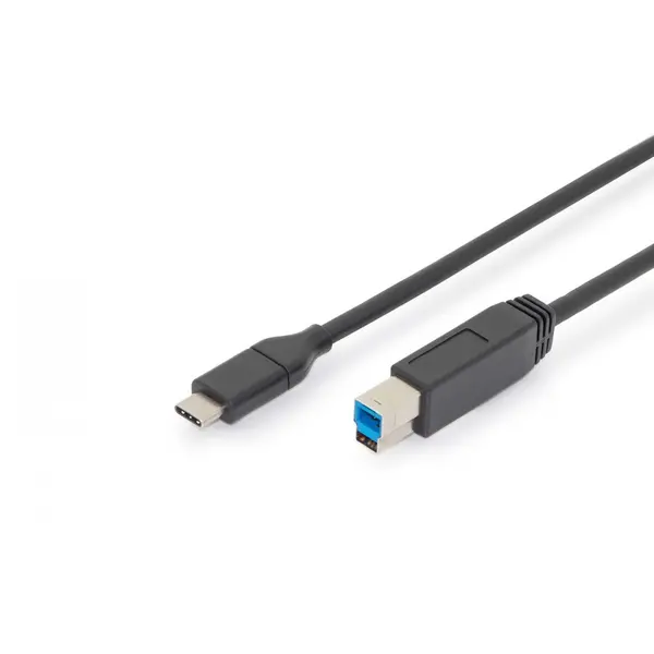 Assmann Digitus AK-300149-018-S cabluri USB USB 2.0 1,8 m USB C USB B Negru