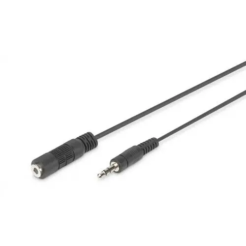 ASSMANN ELECTRONIC Cablu ASSMANN AK-510200-030-S, Audio extension stereo, 3.5mm, 2.50m, CCS 2x0.10/10 shielded M/F black