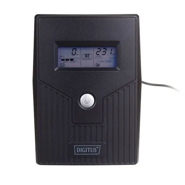 Assmann UPS , Digitus , Line/ Ineractive LCD 600VA/360W 1x12V/7Ah AVR 2xSchuko USB RJ11 , negru