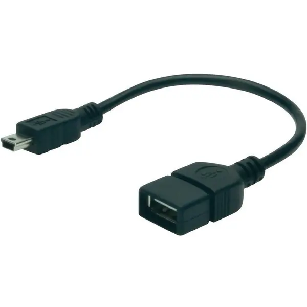 Assmann USB adapter cable, OTG, mini B/M - A/F