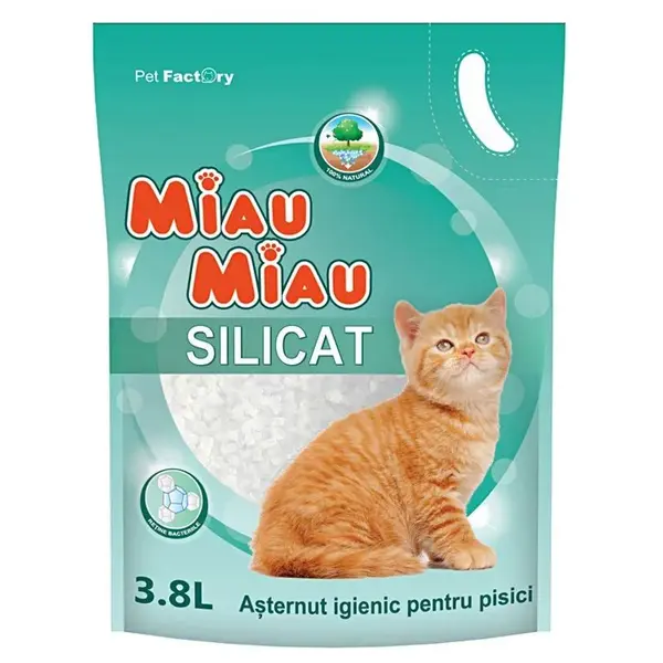 Asternut igienic pentru pisici Miau Miau Silicat 3,8L