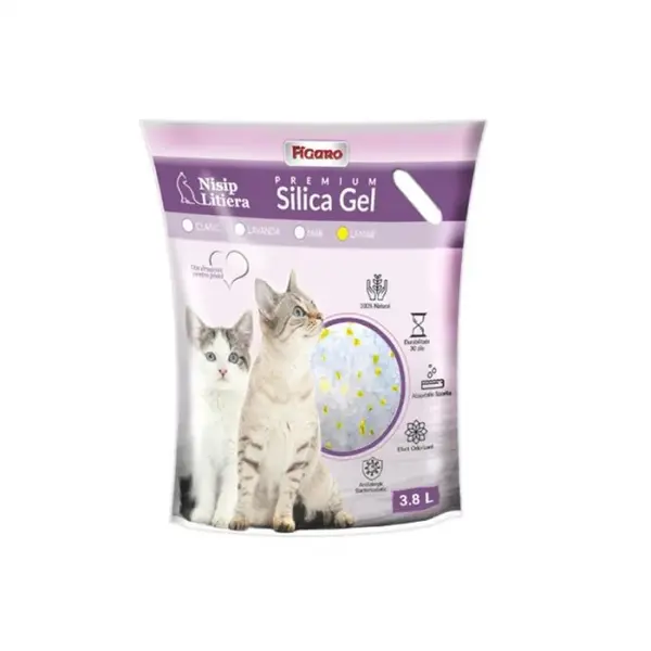 Asternut igienic pentru pisici Silicat Gel Figaro Lamaie 3,8L