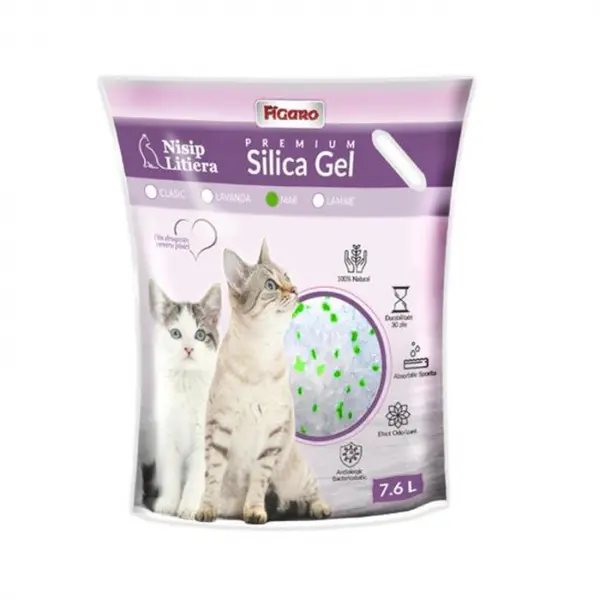 Asternut igienic pentru pisici Silicat Gel Figaro Mar 7,6L