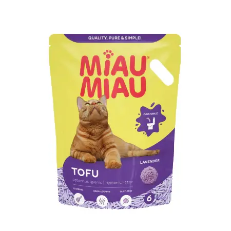 Asternut Pisici MIAU MIAU Tofu Lavanda 6L 6l