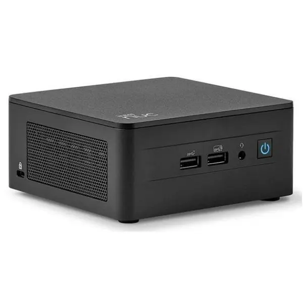Asus Calculator Barebone Asus NUC 13 Pro NUC13ANHi5 cu procesor Intel® Core™ i5-1340P pana la 4.60 GHz, fara RAM, fara stocare, Intel® Iris® Xe Graphics eligible , No OS, EU cord, Negru