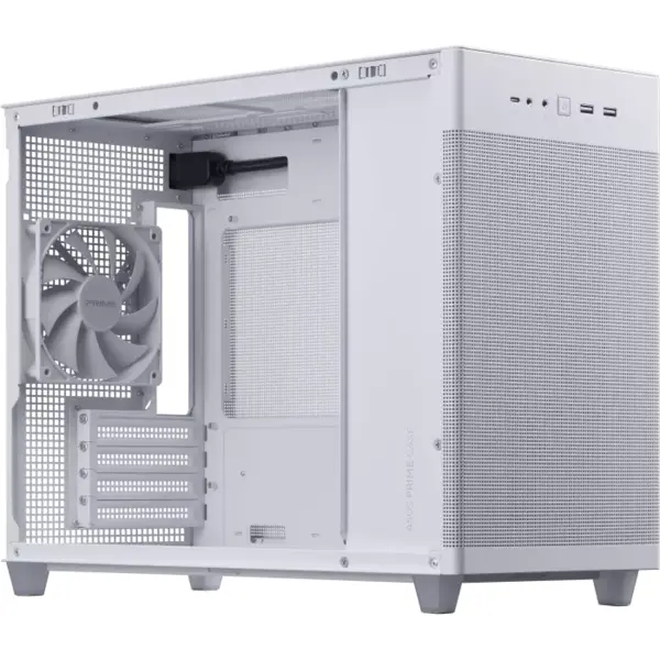 Asus Carcasa Asus AP201 PRIME WHITE, Tempered Glass, Alb