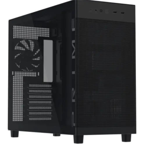 Asus Carcasa Asus Prime AP303 TG, Fara sursa, Middle Tower, Tempered glass, Negru