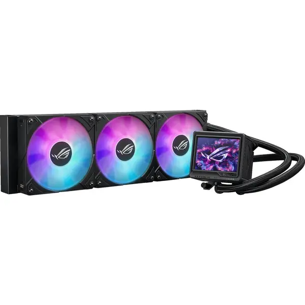 Asus Cooler CPU AIO Asus ROG RYUJIN III 360 aRGB Extreme, Racire cu Lichid, Display LCD, Negru