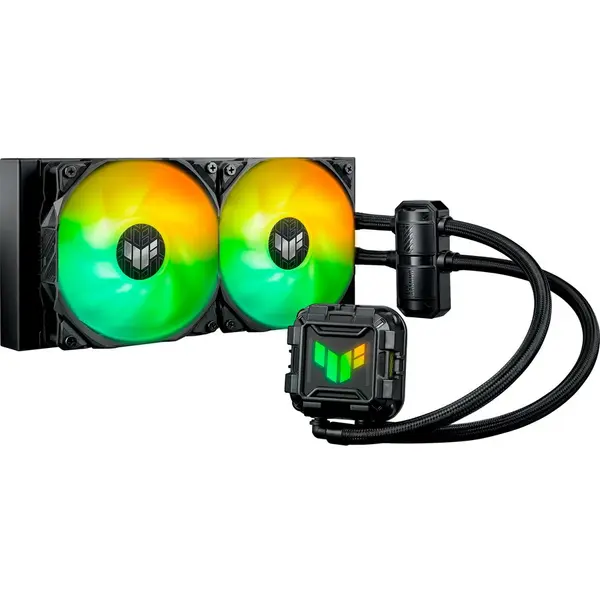 Asus Cooler CPU AIO Asus TUF LC II 240 aRGB, 2x 120mm TUF GAMING, Racire cu lichid, AURA SYNC, Negru