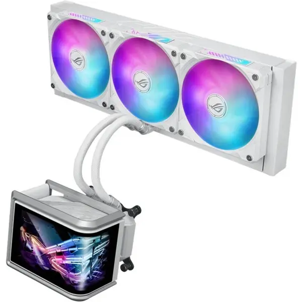 Asus Cooler Procesor ASUS ROG Ryuo IV SLC 360, ARGB LED, racire lichid, 3 x 120 mm, Alb