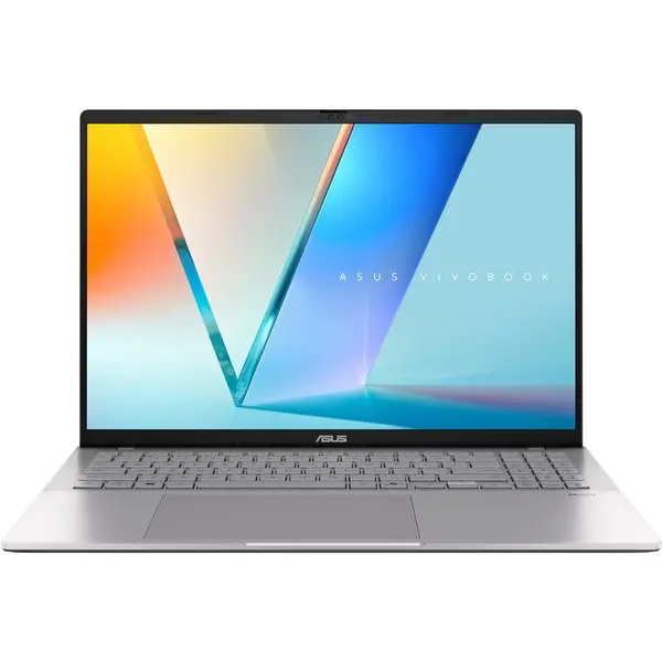 Asus Laptop ASUS 16'' Vivobook S16 M3607HA, WUXGA 144Hz, Procesor AMD Ryzen™ 7 260 (16M Cache, up to 5.10 GHz), 16GB DDR5, 1TB SSD, AMD Radeon Graphics 780M, No OS, Argintiu (INT Keyboard)