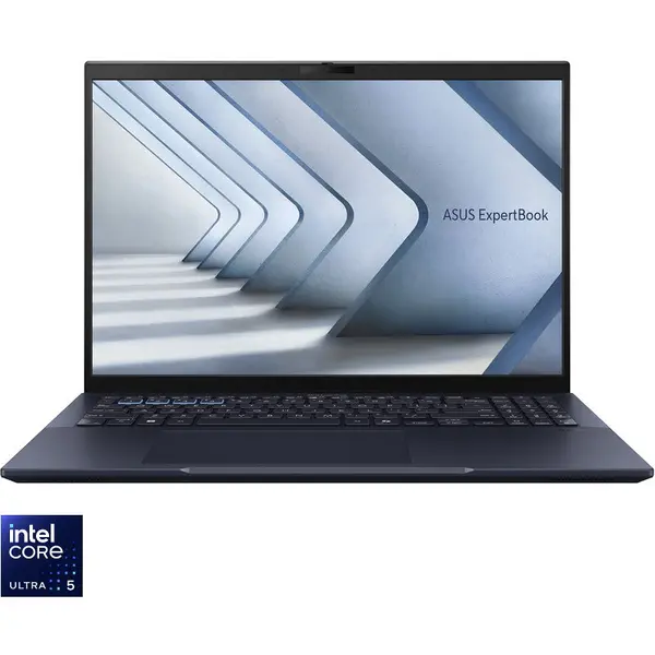 Asus Laptop ASUS ExpertBook B5 B5604CMA, 16 inch, WUXGA, Procesor Intel® Core™ Ultra 5 125H (18M Cache, pana la 4.50 GHz), 16GB DDR5, 1TB SSD, Intel Graphics, No OS, Negru