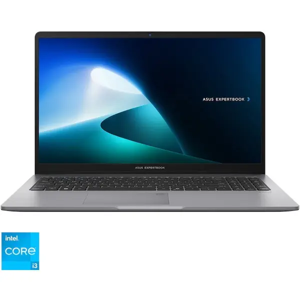 Asus Laptop ASUS ExpertBook P1 P1503CVA, Procesor Intel® Core™ i3-1315U, Display 15.6'' Full HD (1920x1080), Memorie RAM 8GB DDR5, Capacitate 512GB SSD, Placa video integrata Intel® UHD Graphics, No OS, Misty Grey (INT Keyboard)