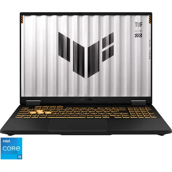 Asus Laptop ASUS Gaming TUF F16 FX608JHR-RV127, Display 16'' FHD+ 165Hz, Procesor Intel® Core™ i5 14450HX, RAM 16GB DDR5, 512GB SSD, Placa video NVIDIA GeForce RTX 5050 8GB, No OS, Jaeger Gray
