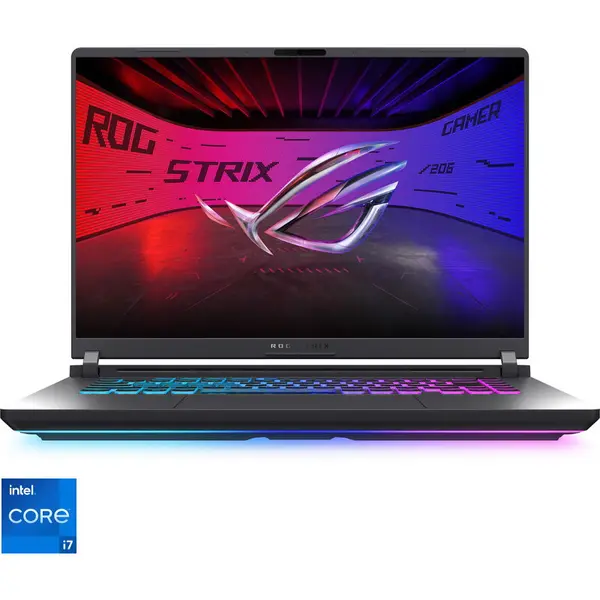 Asus Laptop ASUS ptr. Gaming ROG Strix G16 G615JMR, Procesor Intel® Core™ i7 14650HX (30M Cache, up to 5.20 GHz), Display 16'' WQXGA 2560x1600, Memorie RAM 16GB DDR5, Capacitate 512GB SSD M.2, Placa video dedicata NVIDIA GeForce RTX 5060 8GB, No OS, Gri