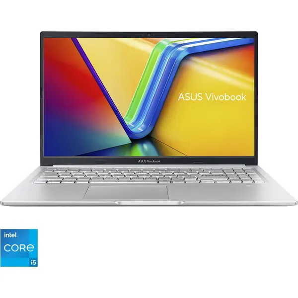 Asus Laptop ASUS Vivobook 15 X1502VA, 15.6'' FHD (1920x1080), Procesor Intel® Core™ i5-13420H, Memorie RAM 16GB DDR4, Capacitate de stocare 1TB SSD, Placa video integrata Intel UHD, No OS, Argintiu (INT Keyboard)