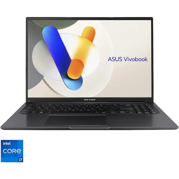 Asus Laptop ASUS Vivobook 16 A1605VA, Procesor Intel® Core™ i7-13620H, Display 16'' WUXGA (1920x1200), IPS, Memorie RAM 16GB DDR4, Capacitate 1TB SSD, Placa video integrata Intel® UHD Graphics, No OS, Indie Black (INT Keyboard)