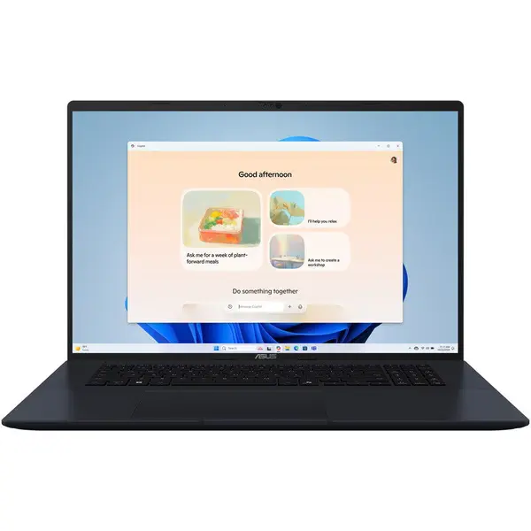 Asus Laptop ASUS Vivobook 18 M1807HA, Procesor AMD Ryzen™ 7 260, Display 18'' WUXGA (1920x1200), IPS, Memorie RAM 16GB DDR5, Capacitate 1TB SSD, Placa video integrata AMD Radeon™ Graphics, Windows 11 Home, Quiet Blue (INT Keyboard)