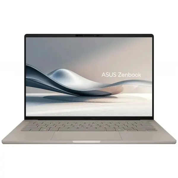Asus Laptop ASUS ZenBook A14 OLED UX3407QA-QD289W, procesor Qualcomm Snapdragon X1-26-100, 14 inch, WUXGA, 16GB RAM, 512GB SSD, Qualcomm® Adreno, Windows 11 Home, Bej
