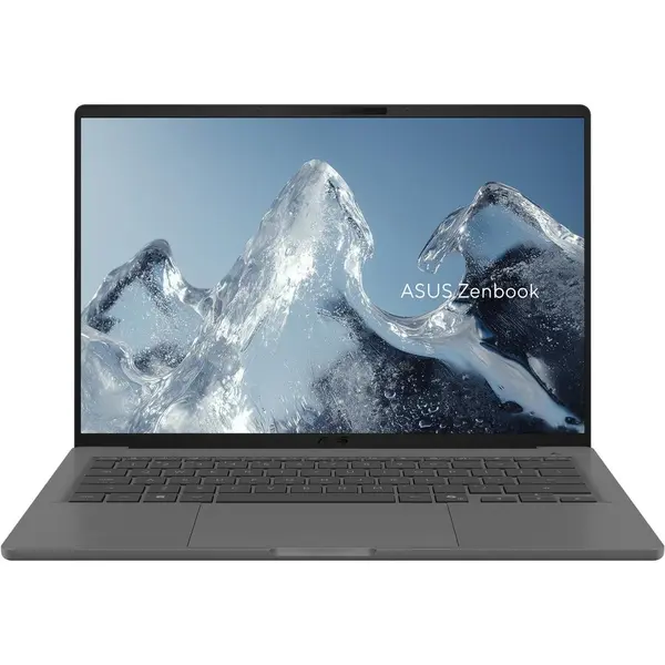 Asus Laptop ASUS Zenbook A14 UX3407NA, Procesor Qualcomm Snapdragon X2 Elite X2E-88-100, 14 inch, WUXGA OLED, 32GB LPDDR5X, 1TB SSD, Qualcomm Adreno, Windows 11 Home, Gri