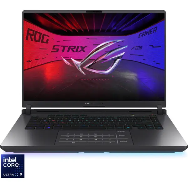 Asus Laptop Gaming ASUS ROG Strix G16 G615LW, Display 16'' 2.5K 2560x1600, Procesor Intel® Core™ Ultra 9 275HX, Memorie RAM 32GB DDR5, Capacitate de stocare 2TB SSD, Placa video dedicata GeForce RTX 5080 16GB, No OS, Eclipse Gray (INT Keyboard)