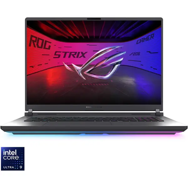 Asus Laptop Gaming ASUS ROG Strix G18 G815LP cu procesor Intel® Core™ Ultra 9 275HX pana la 5.4GHz, 18'', 2.5k, WQXGA, IPS, 240Hz, 16GB DDR5 RAM, 1TB SSD, NVIDIA® GeForce RTX™ 5070 8GB GDDR7, No OS, Eclipse Gray, 3Y PUR (INT Keyboard)