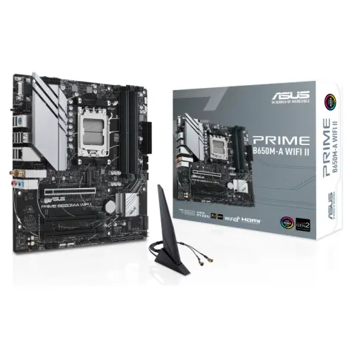 Asus Placa de baza ASUS PRIME B650M-A WIFI II DDR5 Socket AMD AM5 mATX