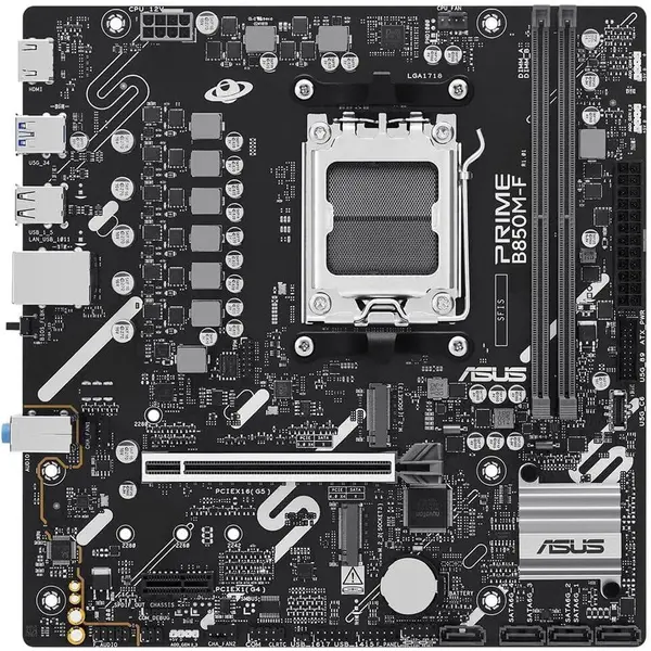 Asus Placa de baza ASUS PRIME B850M-F, Socket AM5, Chipset B850, Suport DDR5, Dual Channel, mATX