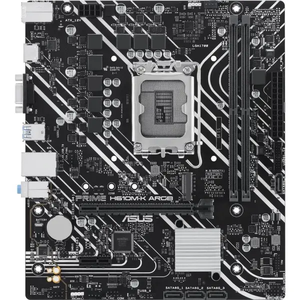 Asus Placa de baza Asus PRIME H610M-K ARGB, Intel H610, LGA 1700, DDR5, mATX