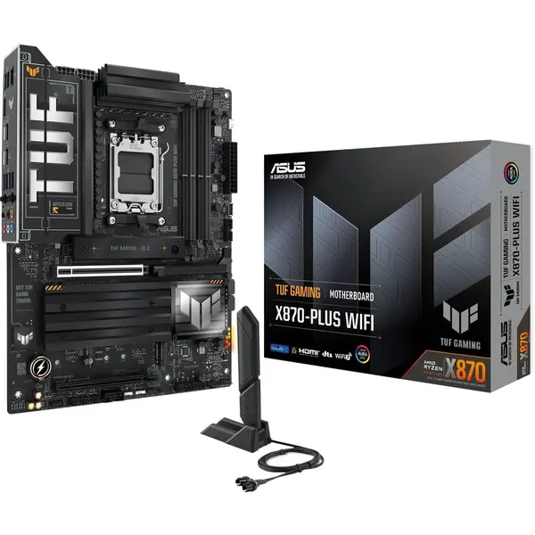 Asus Placa de baza ASUS TUF GAMING X870-PLUS WIFI, ATX, Memorie suportata 192 GB DDR5, Socket AM5, PCIe 5.0