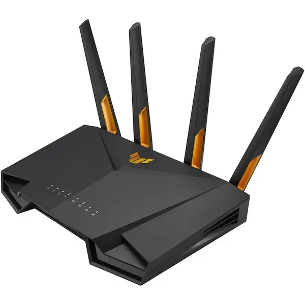 Asus Router Gaming Wireless ASUS TUF Gaming AX3000 V2, AX3000, Dual-Band, Quad-Core 1.7GHz CPU, 256MB/512MB Flash/RAM, 2.5G port, AiProtection Pro, Adaptive QoS, VPN Fusion, IPTV, OFDMA, Beamforming, Link Aggregation, Port forwarding, Game Boost, AiMesh