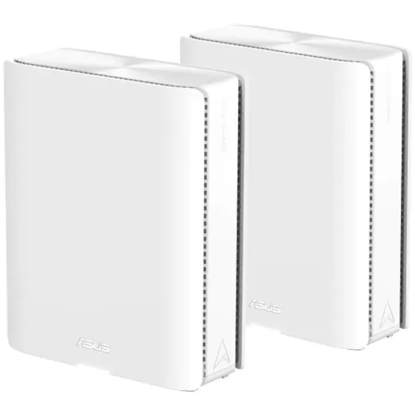 Asus Sistem Wi-Fi Mesh ASUS ZenWiFi BQ16 (W-2-PK), BE25000, Quad-Band, acoperire 740m², Quad-Core 2.6GHz CPU, 256MB/2GB Flash/RAM, 10G dual-port, Smart Home Master SSIDs, AiProtection Pro, Adaptive QoS, VPN server/client, IPTV, OFDMA, Beamforming, AiMesh