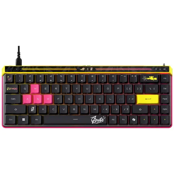 Asus Tastatura Gaming cu fir ASUS ROG ROG FALCHION ACE HFX ZYW V2&V2X, Negru, 90MP04KE-BKUA20